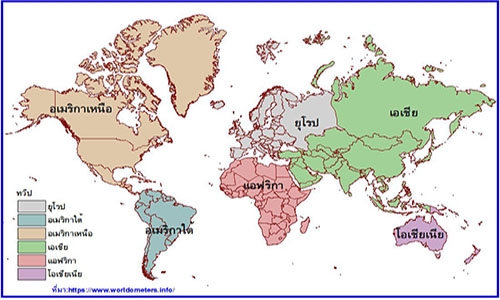 Continents in the World